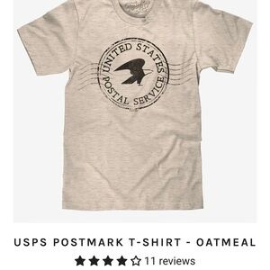 Cream and black USPS Postmark Graphic T-shirt #USPS #postalservice #ruralcarrier
